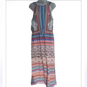Sangria colorful Maxie sun dress dress size 10 tall summer sleevleless